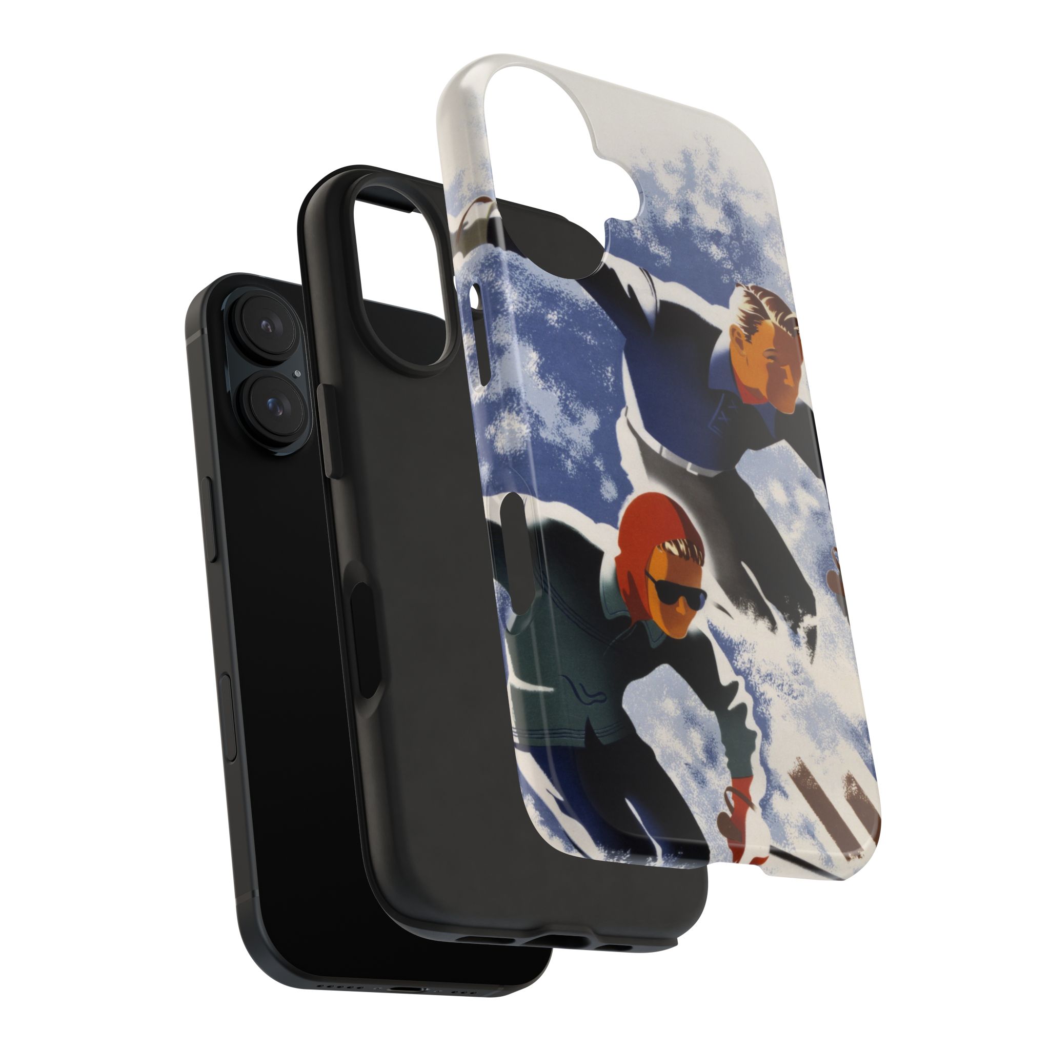 1940s Skiers Phone Case - Image 77