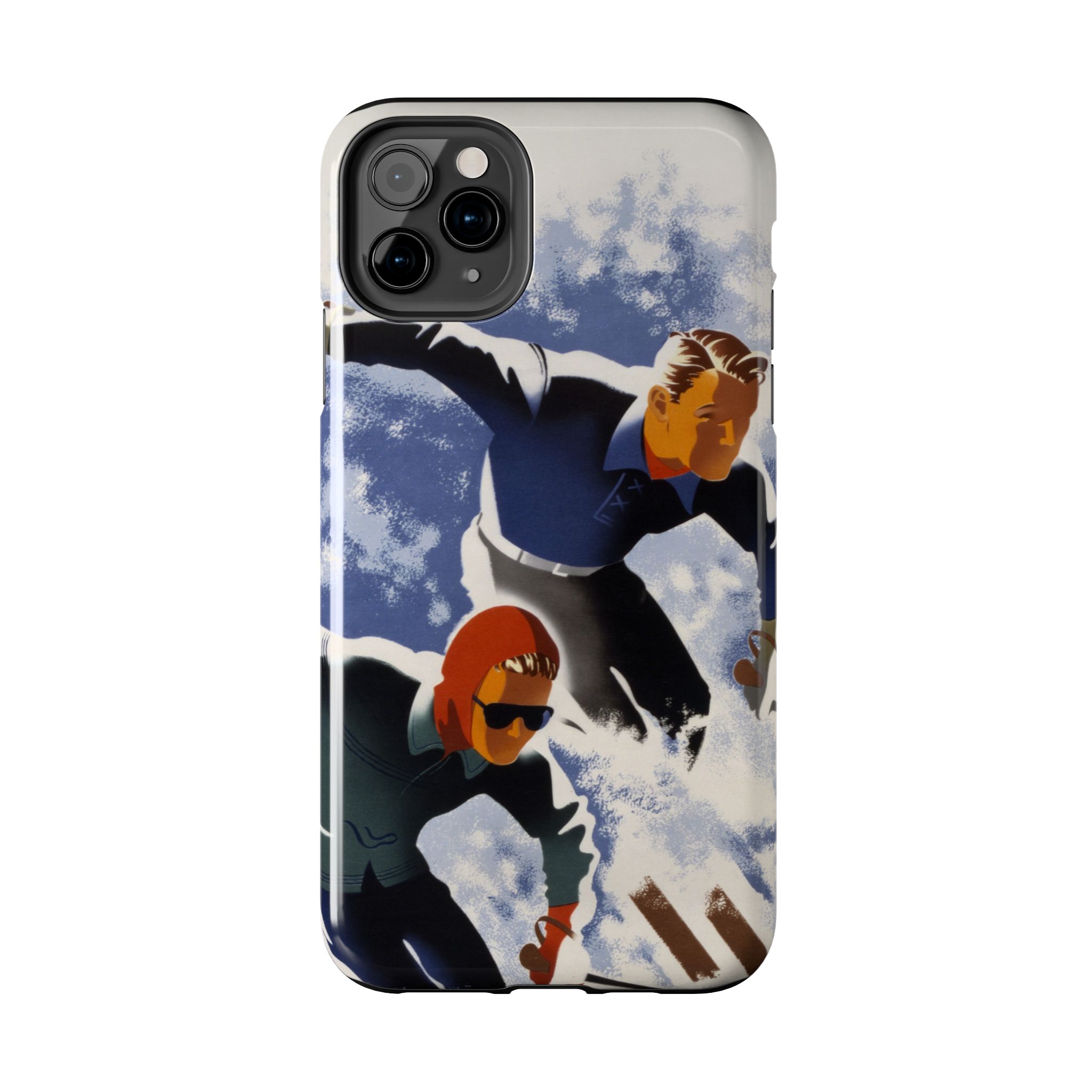 1940s Skiers Phone Case - Image 10