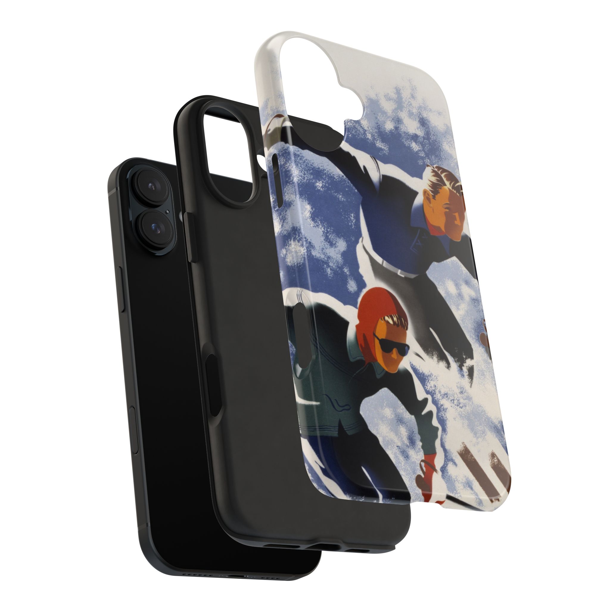 1940s Skiers Phone Case - Image 80