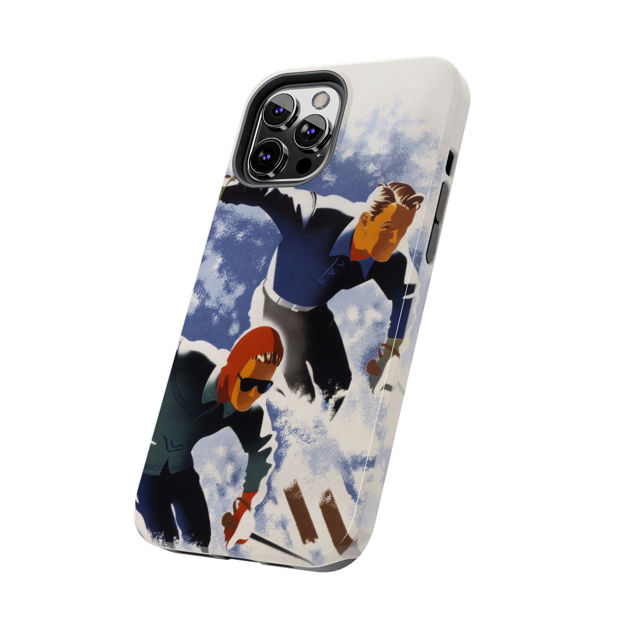 1940s Skiers Phone Case - Image 27