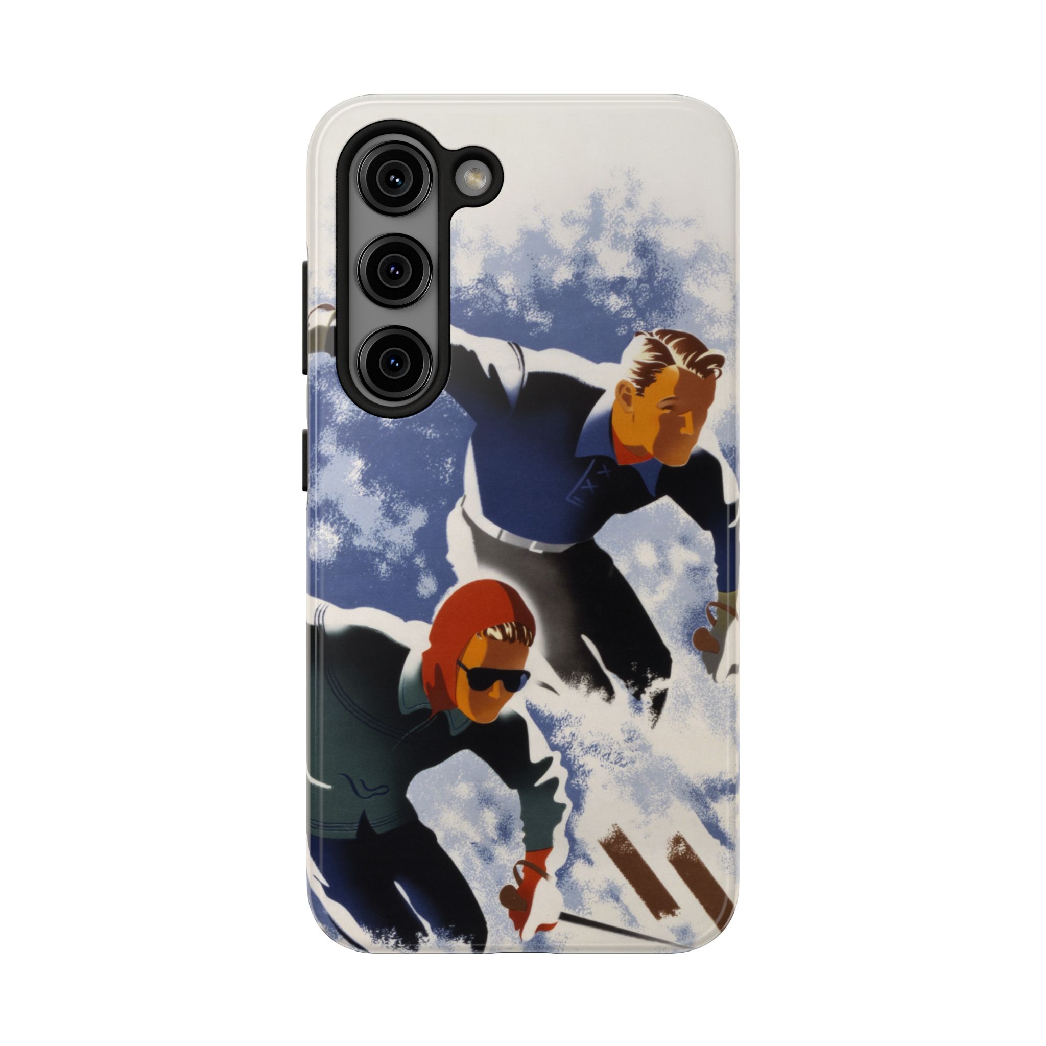 1940s Skiers Phone Case - Image 85