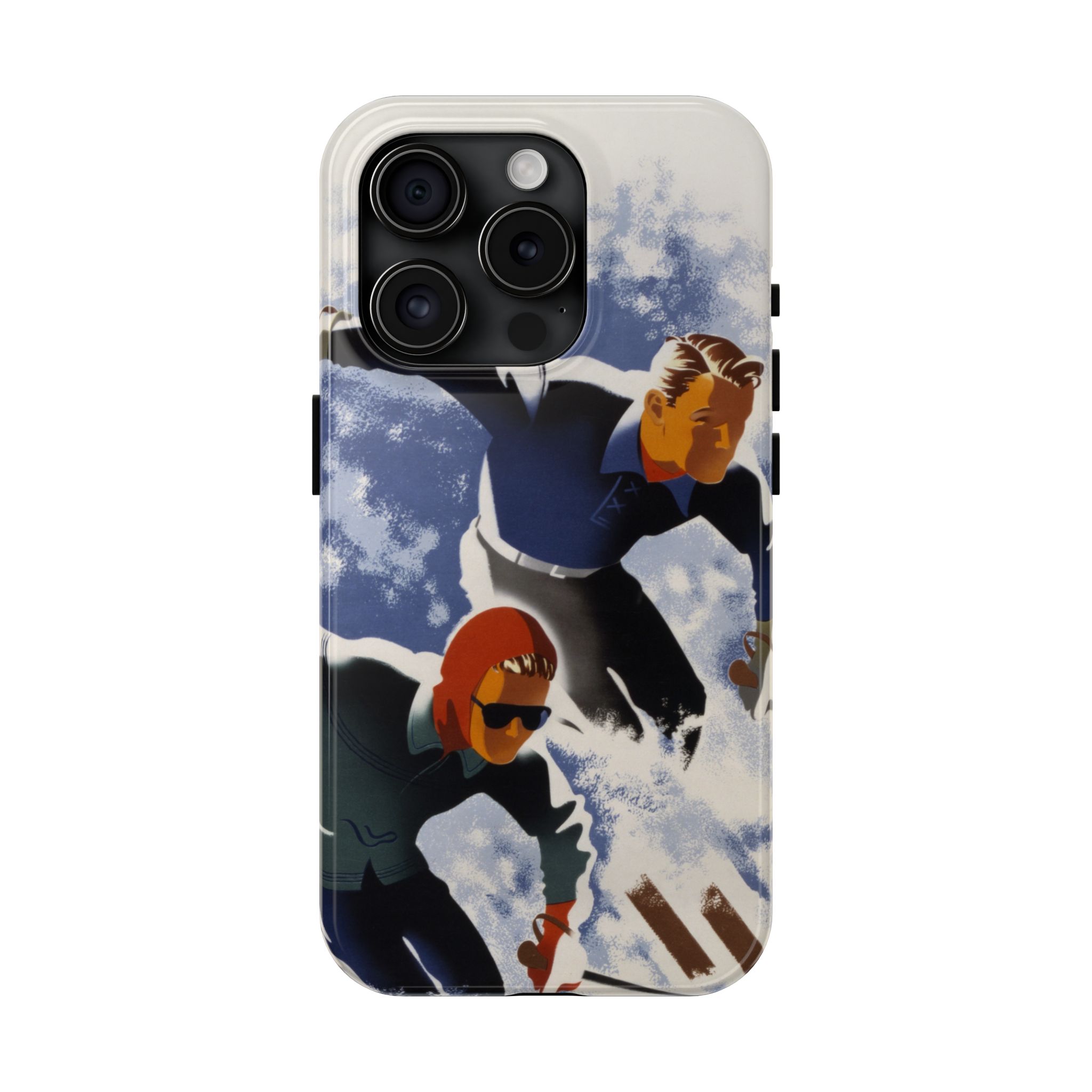1940s Skiers Phone Case - Image 57
