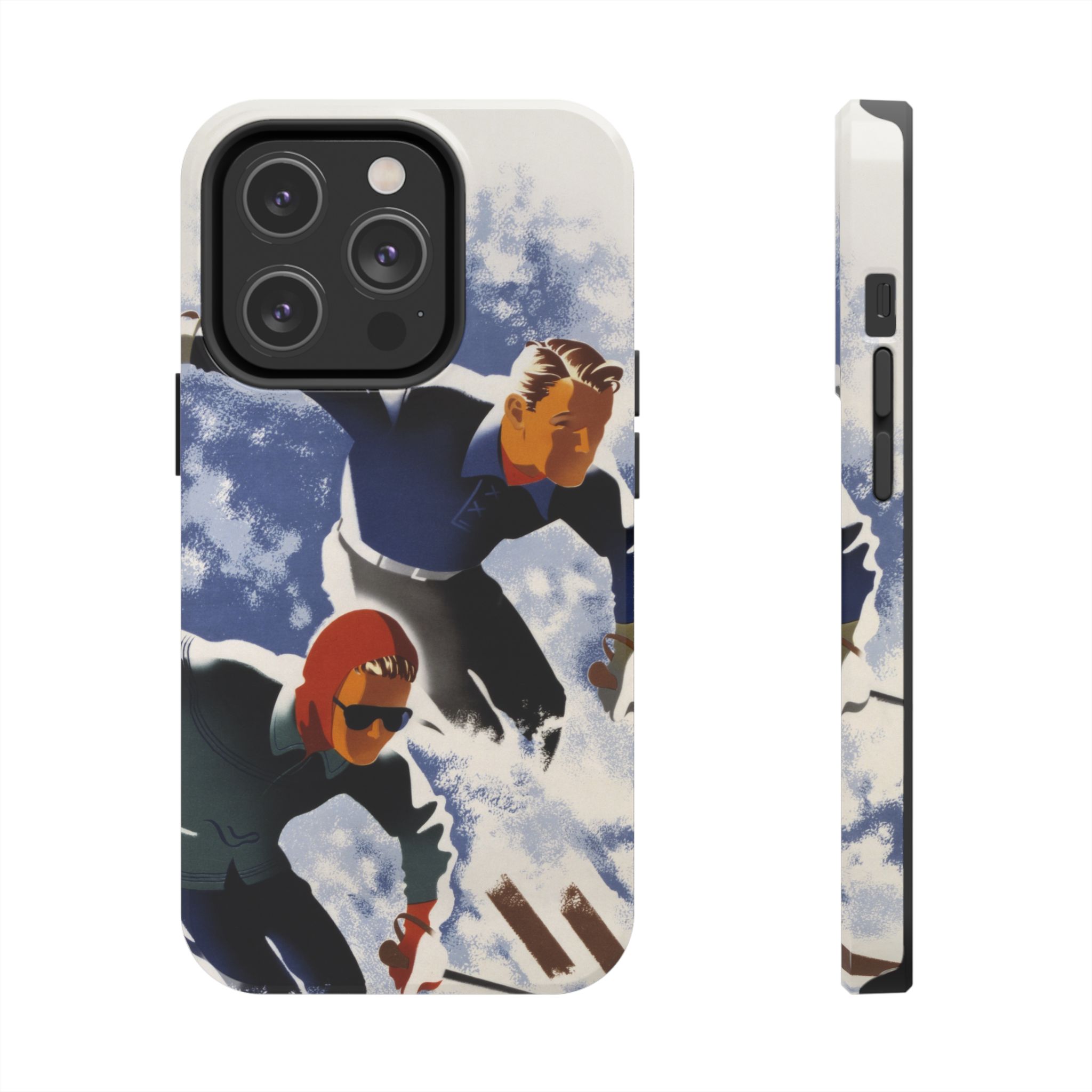 1940s Skiers Phone Case - Image 47