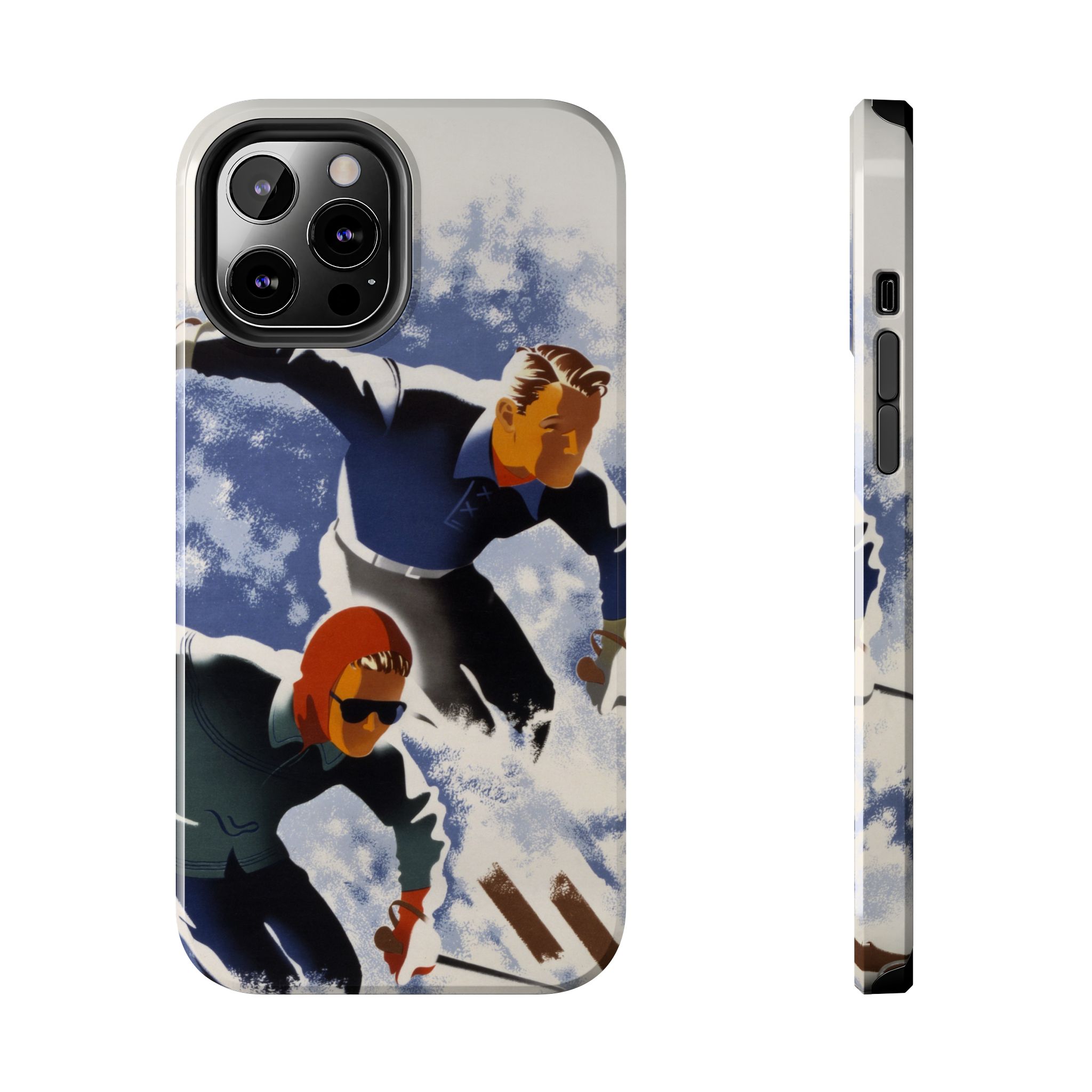 1940s Skiers Phone Case - Image 25