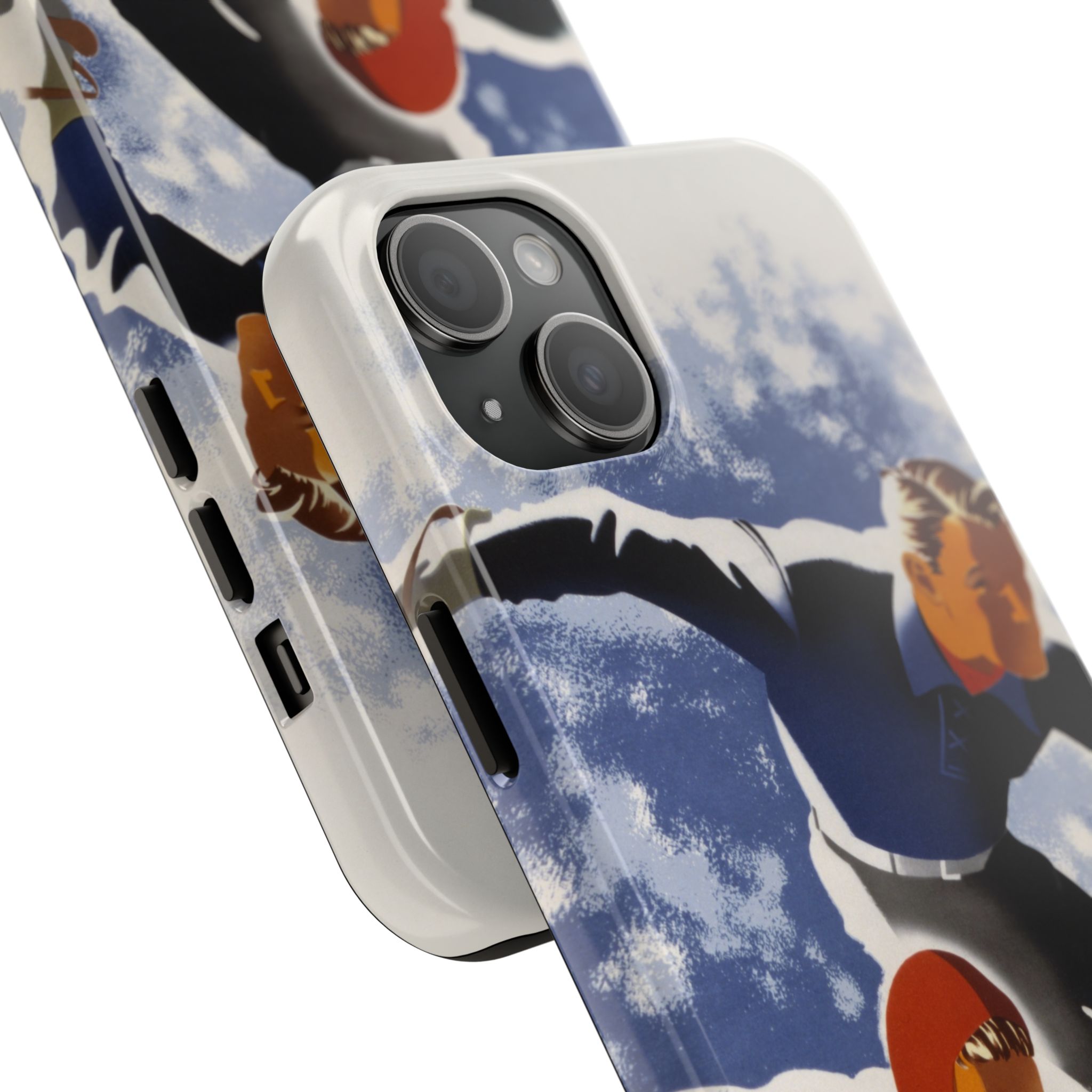 1940s Skiers Phone Case - Image 62