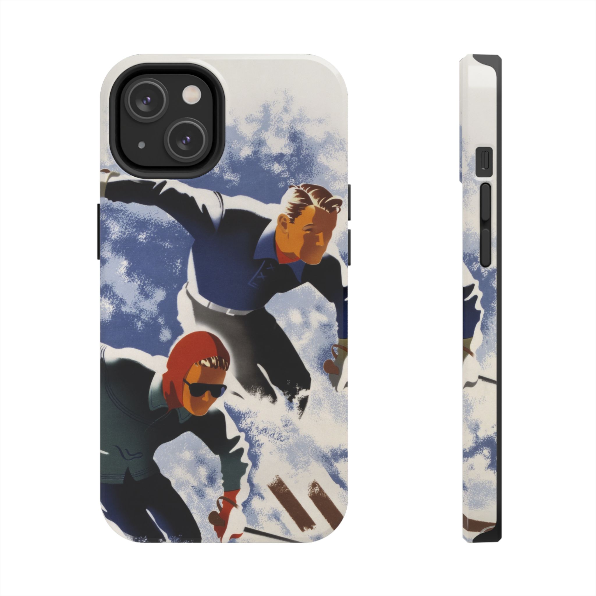1940s Skiers Phone Case - Image 45