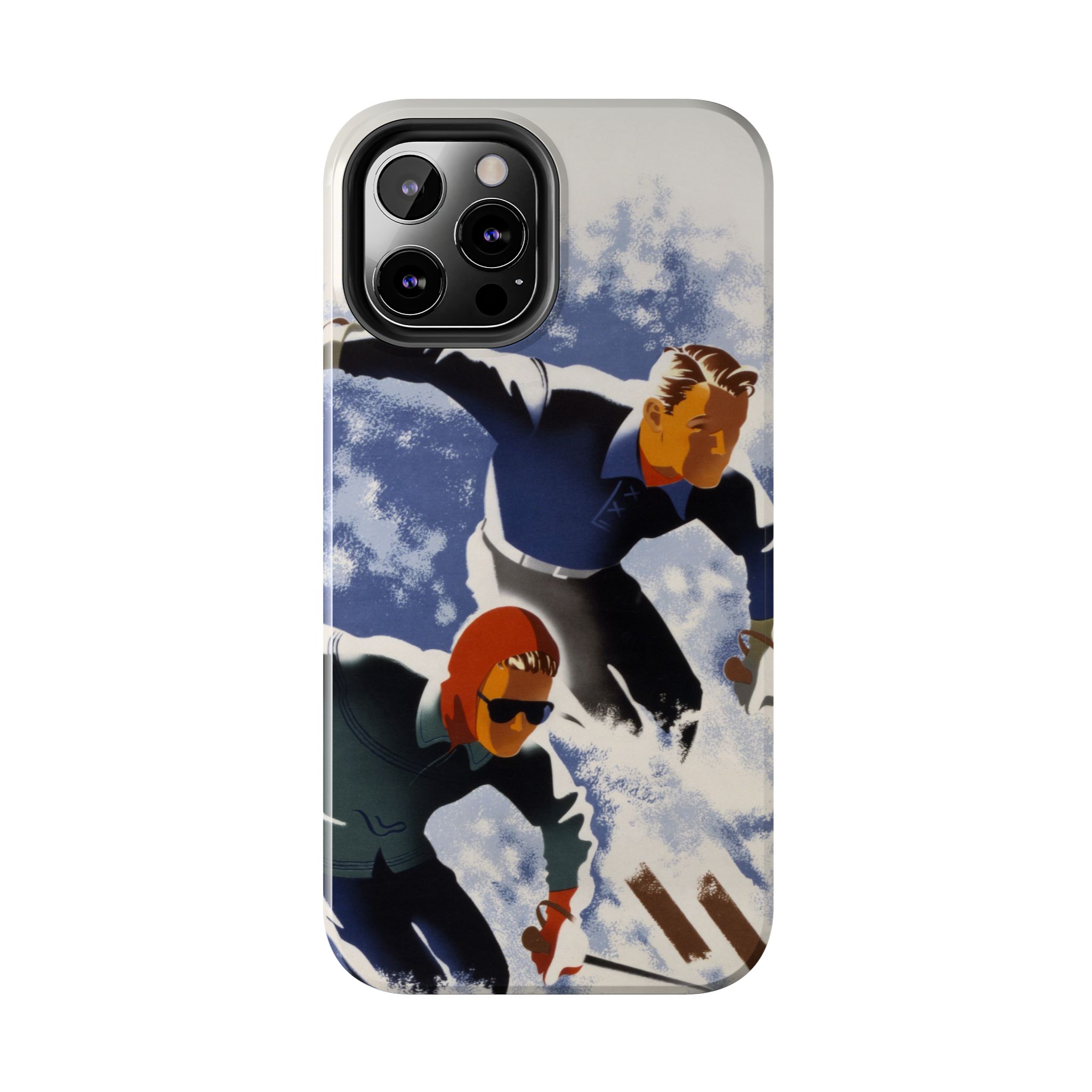 1940s Skiers Phone Case - Image 26