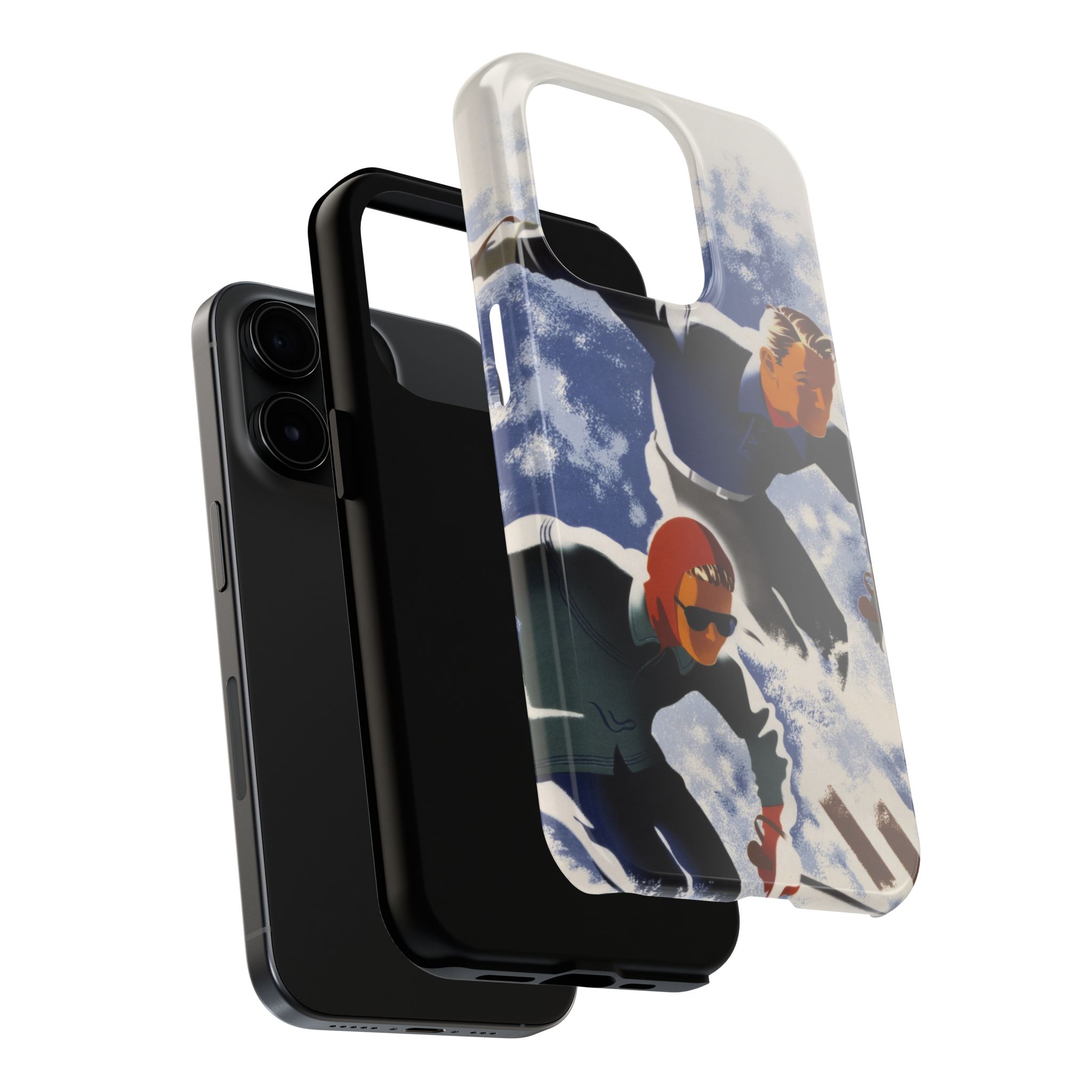 1940s Skiers Phone Case - Image 60