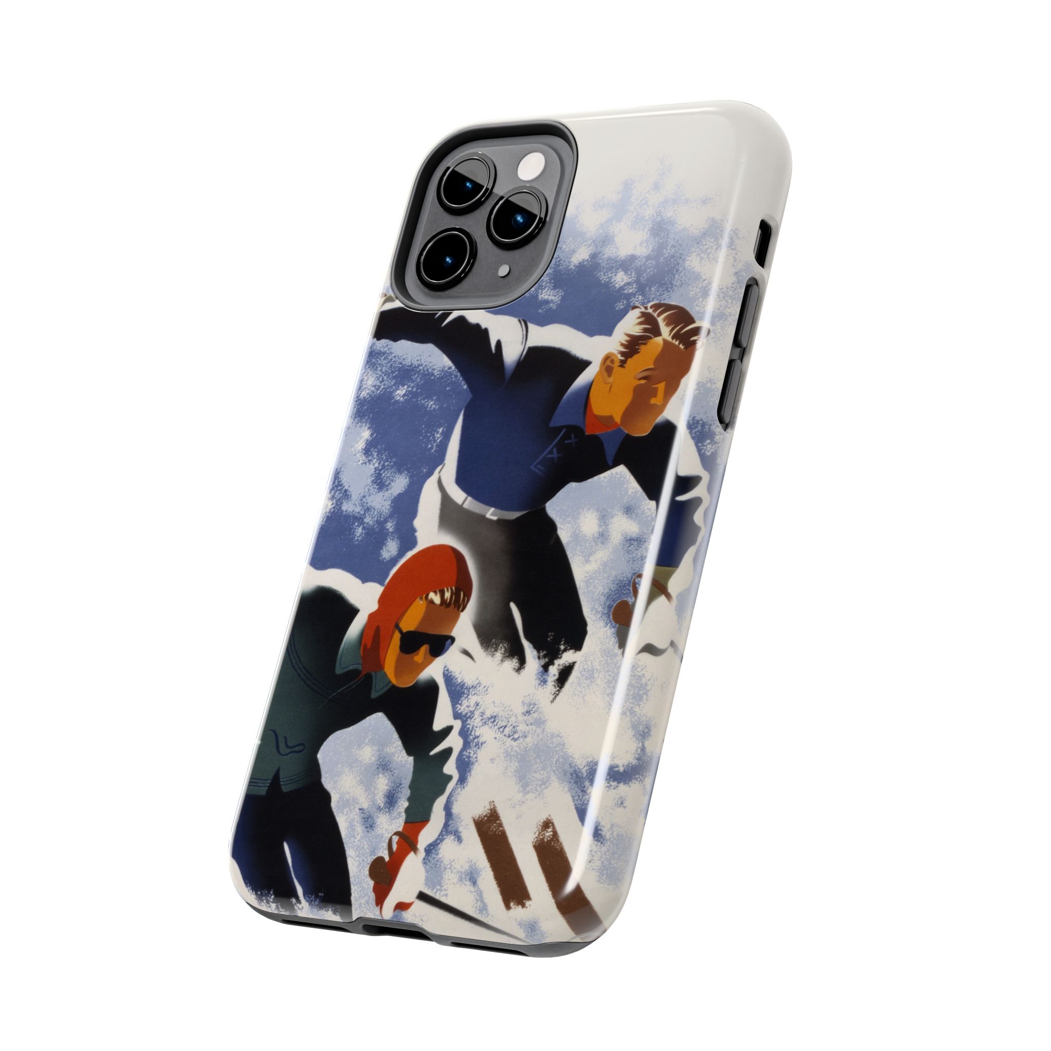 1940s Skiers Phone Case - Image 7