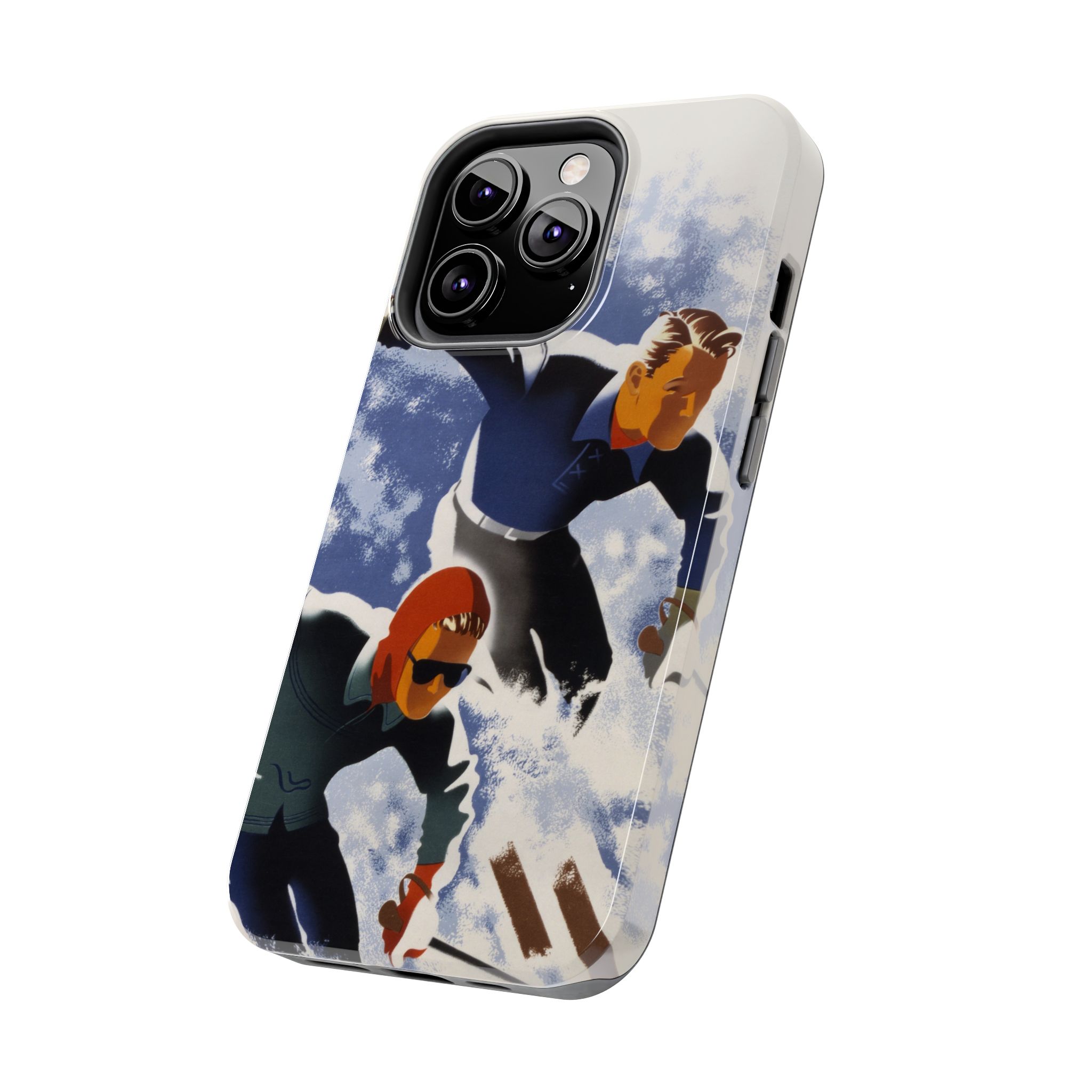 1940s Skiers Phone Case - Image 39