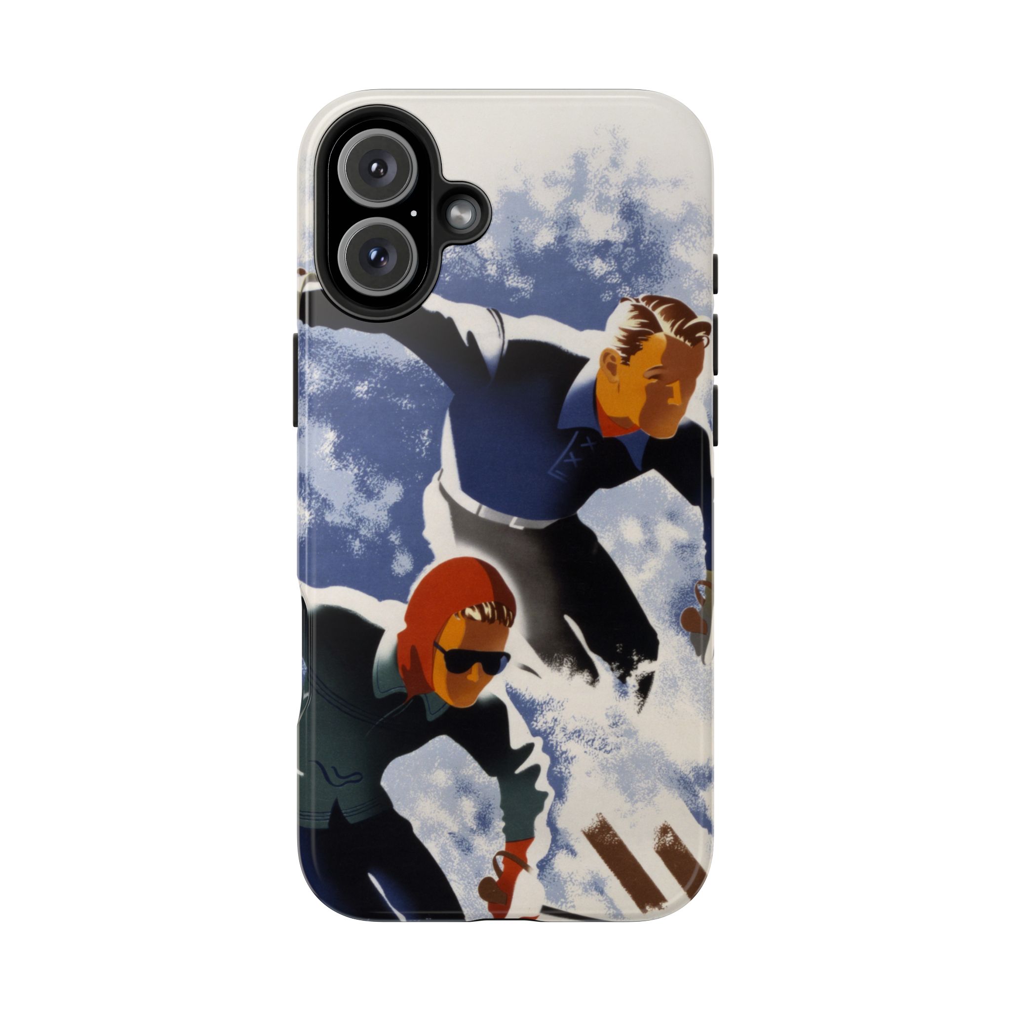 1940s Skiers Phone Case - Image 78