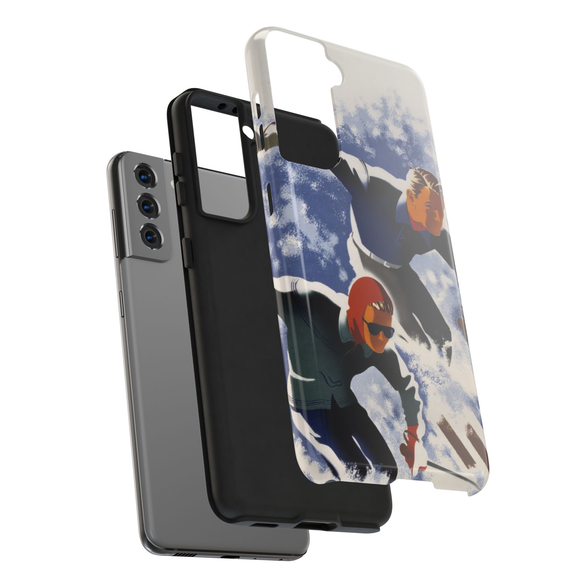 1940s Skiers Phone Case - Image 96