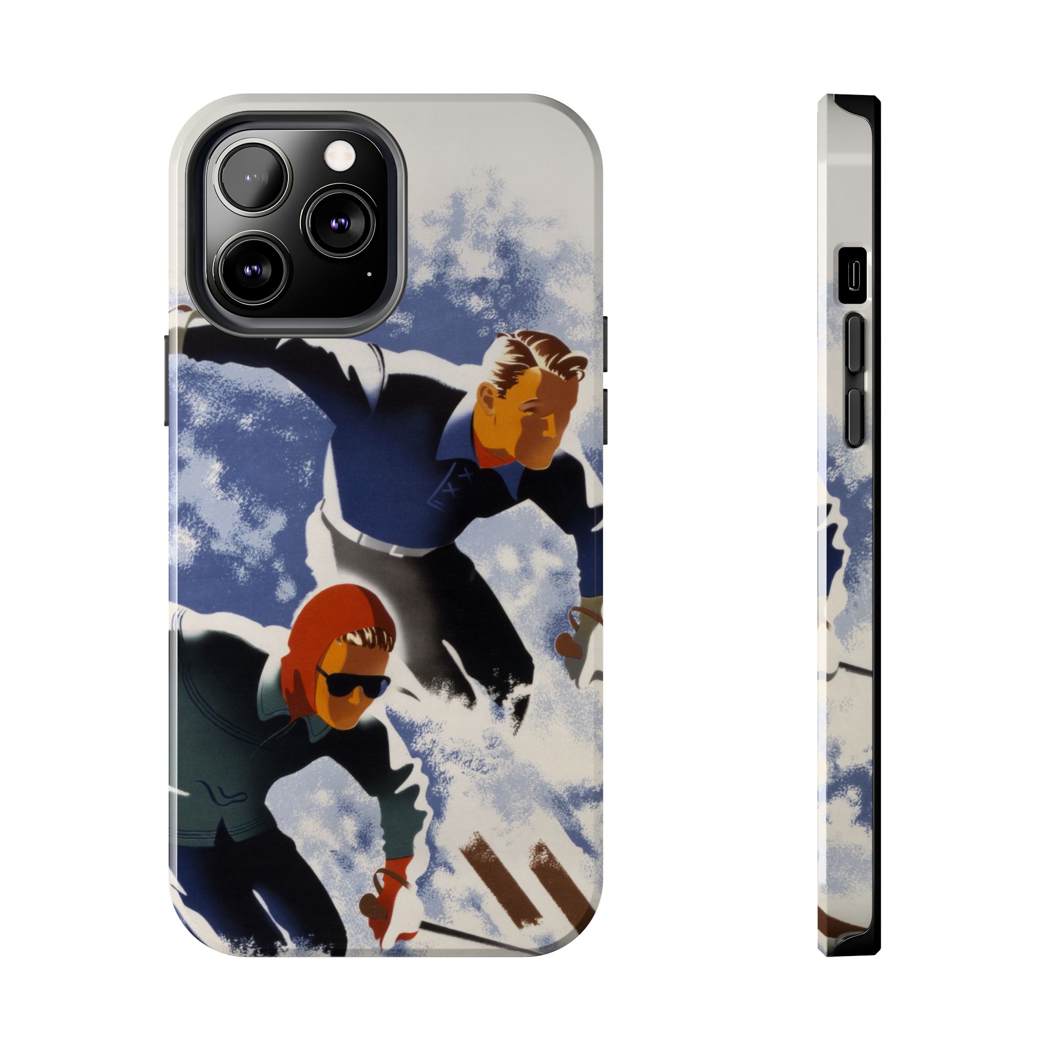 1940s Skiers Phone Case - Image 41