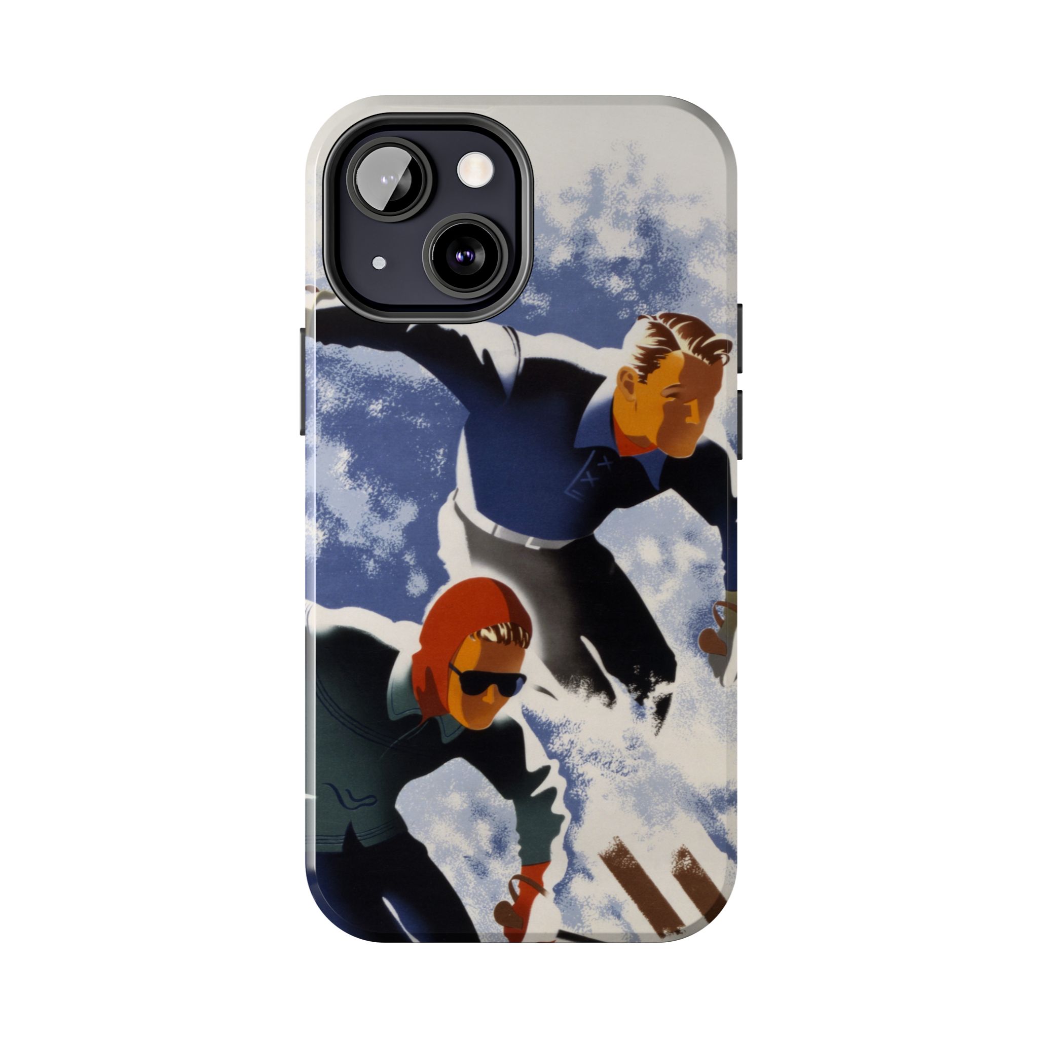 1940s Skiers Phone Case - Image 34