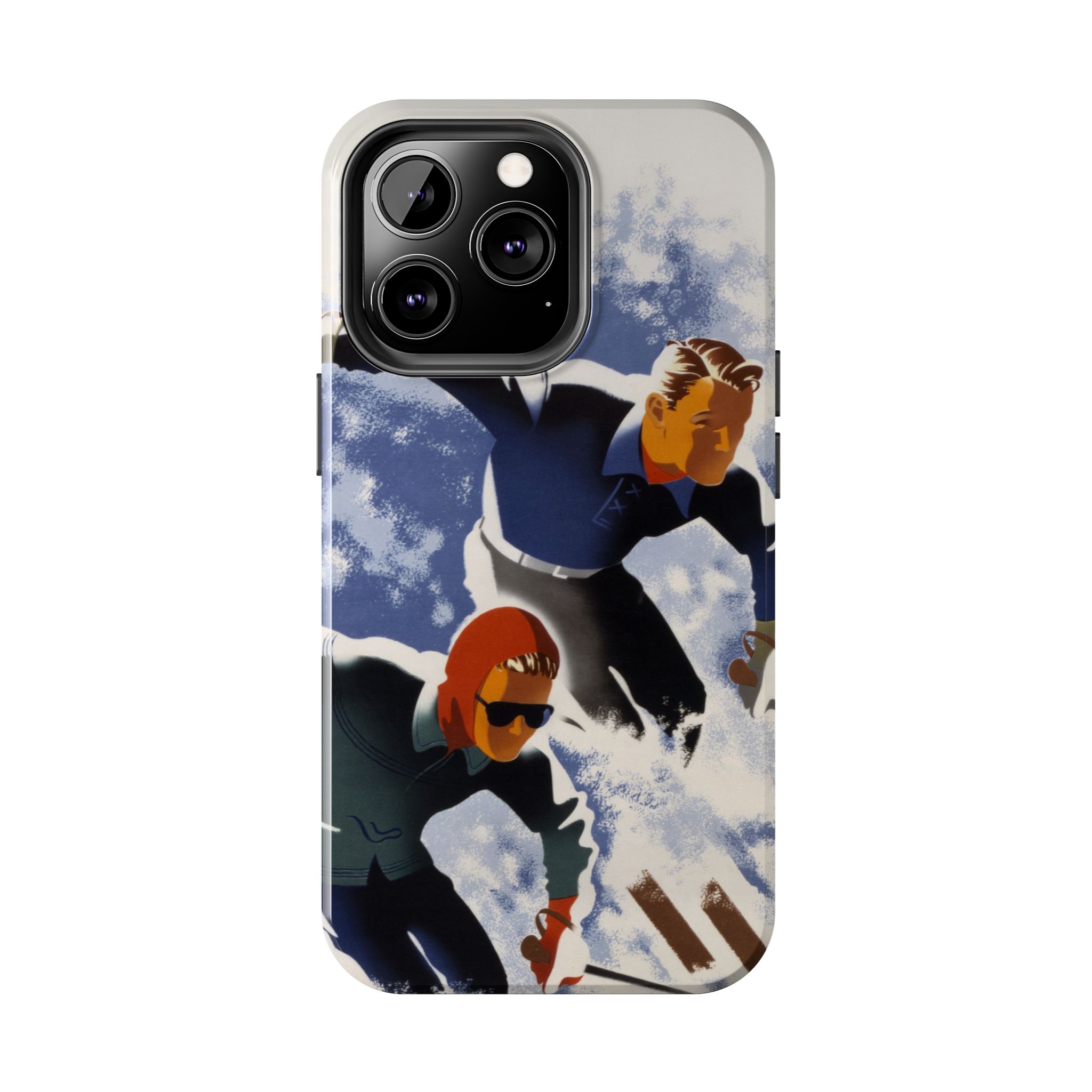 1940s Skiers Phone Case - Image 38