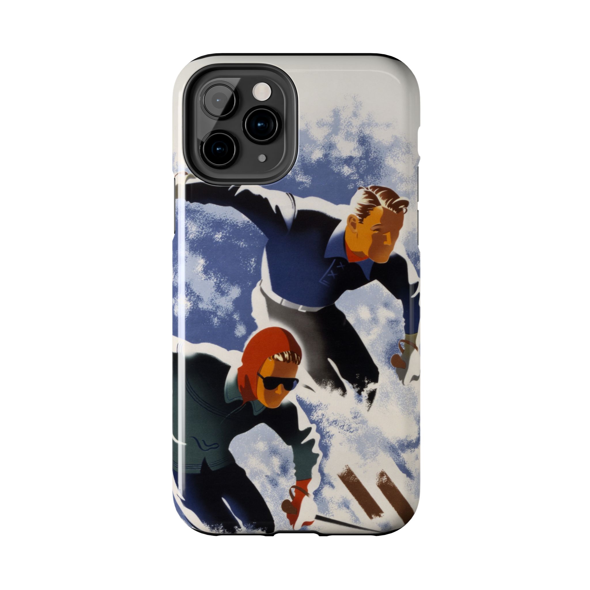 1940s Skiers Phone Case - Image 6