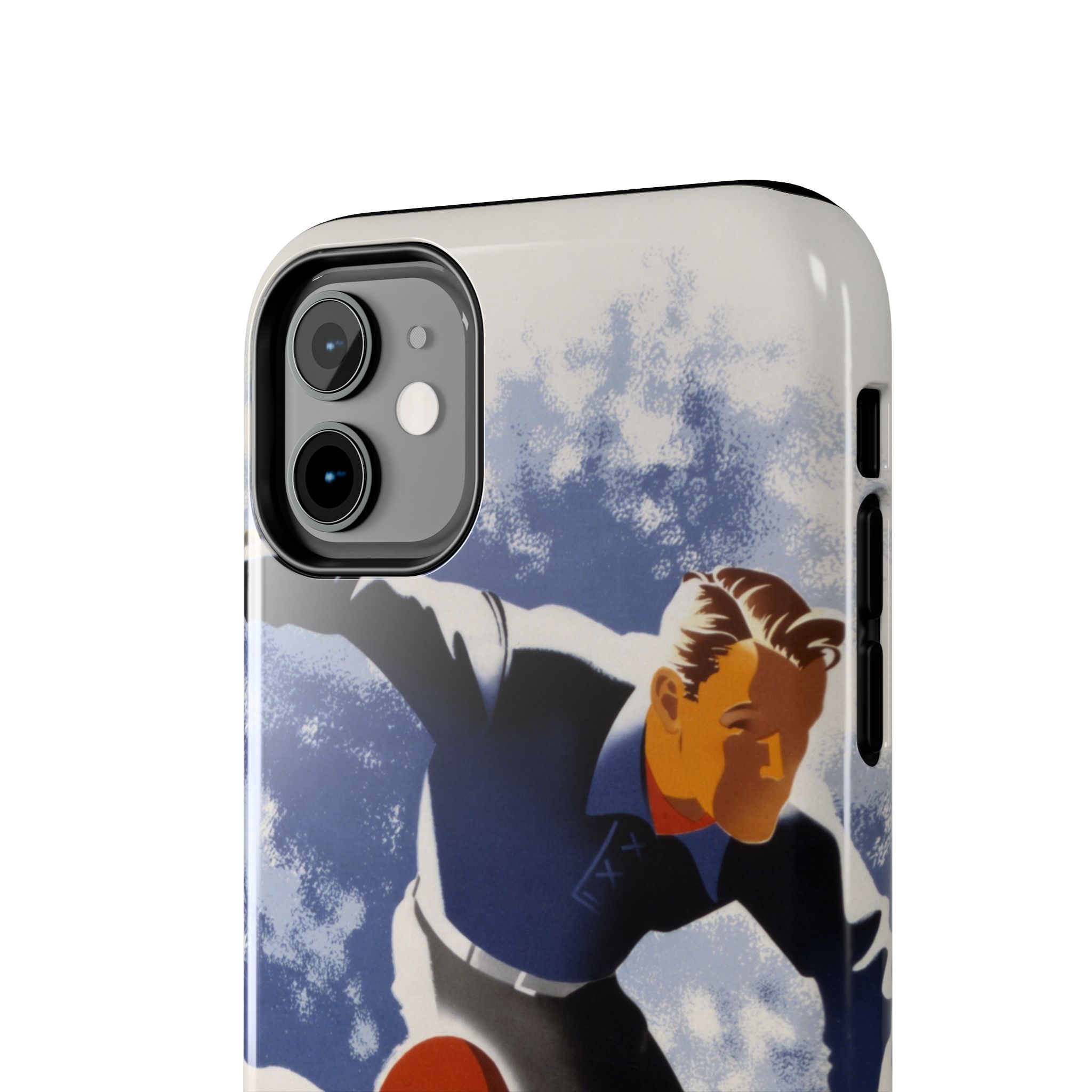 1940s Skiers Phone Case - Image 4