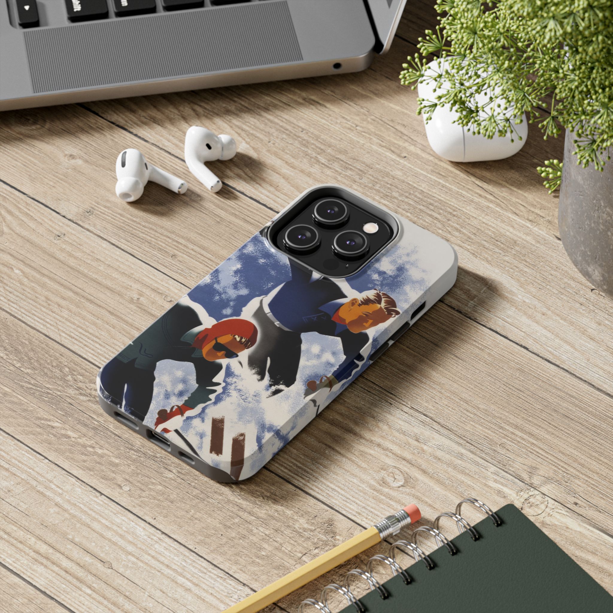 1940s Skiers Phone Case - Image 48