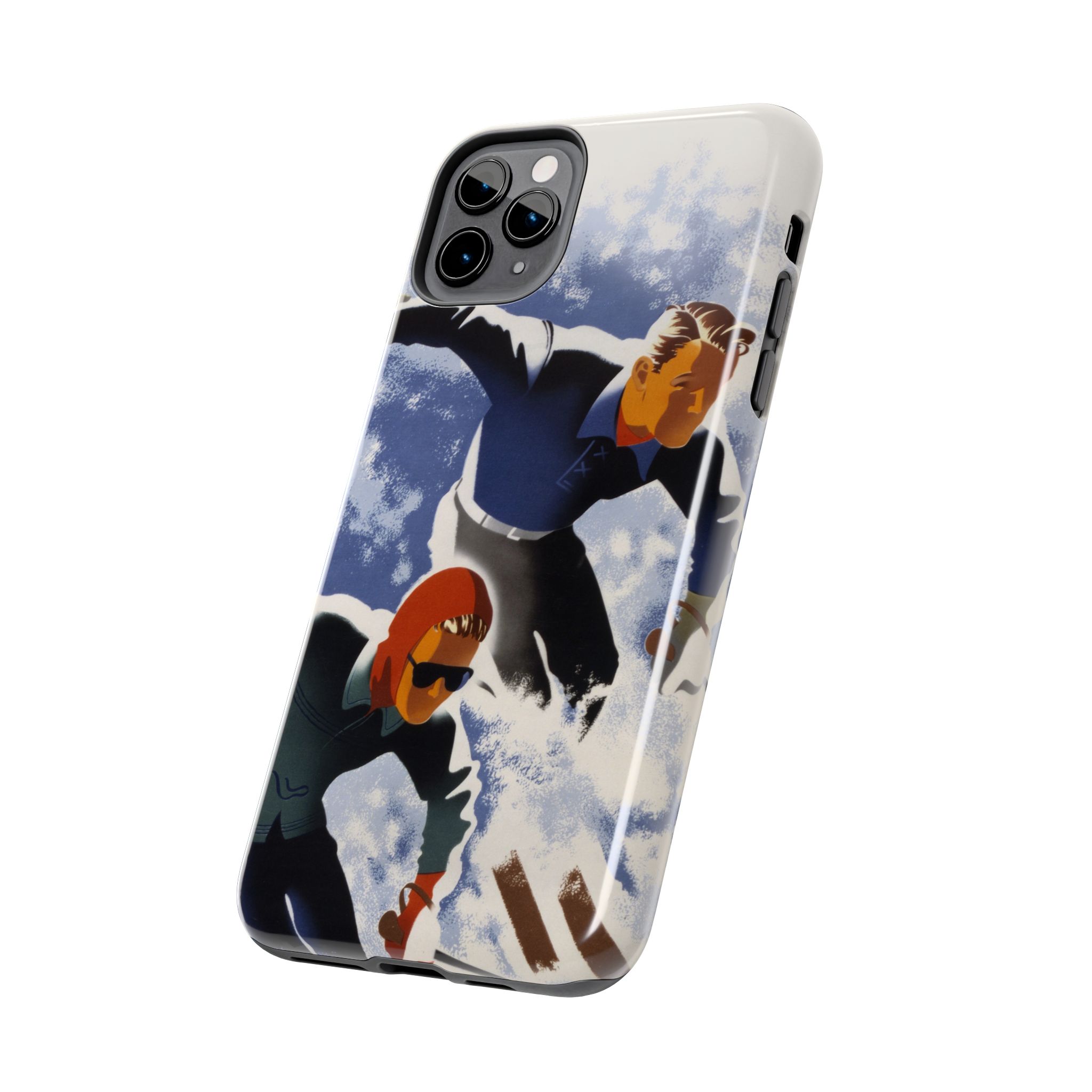 1940s Skiers Phone Case - Image 11