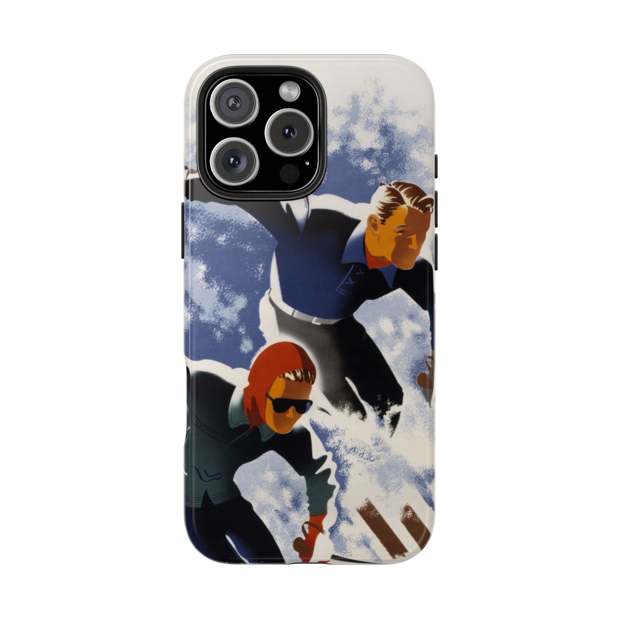 1940s Skiers Phone Case - Image 72