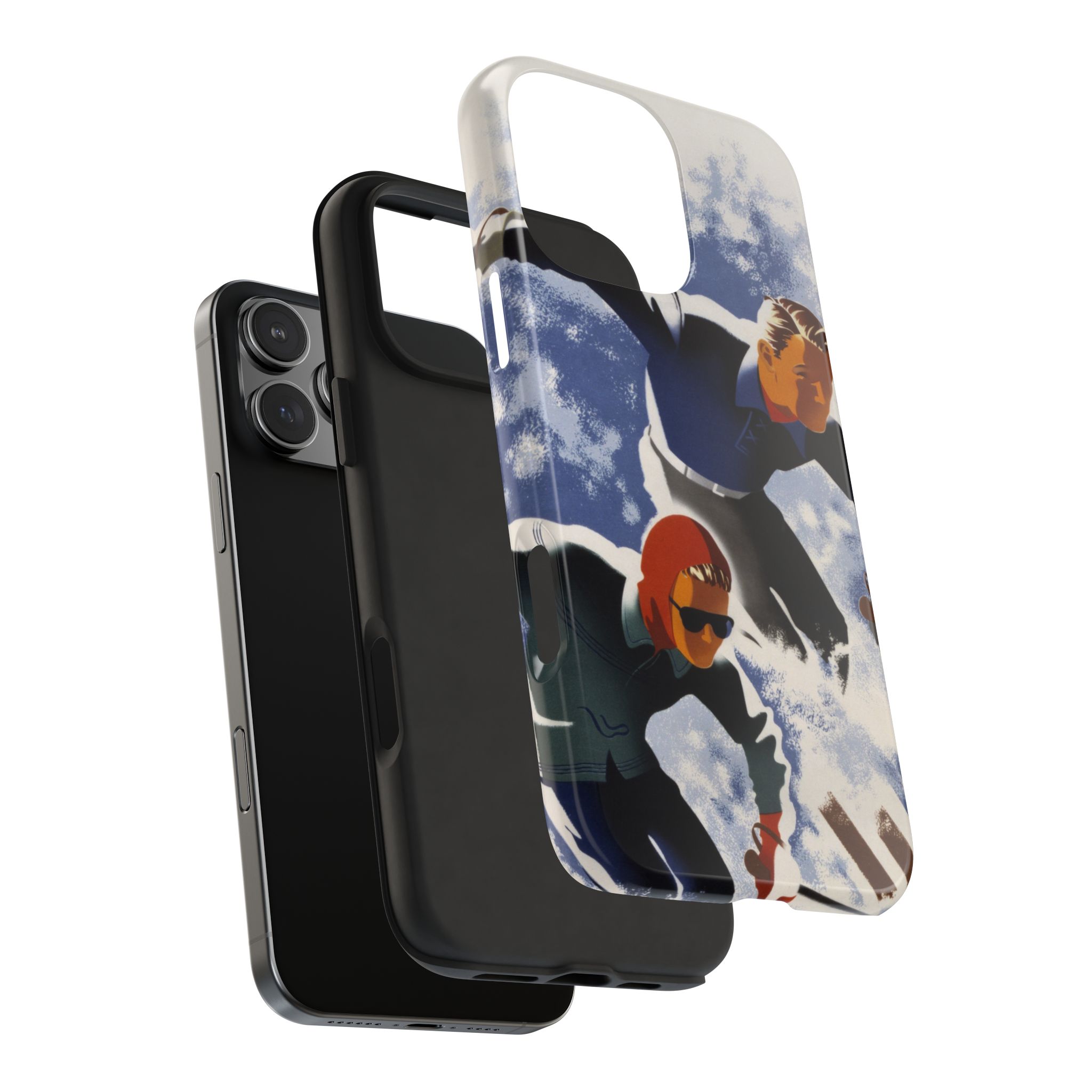 1940s Skiers Phone Case - Image 74