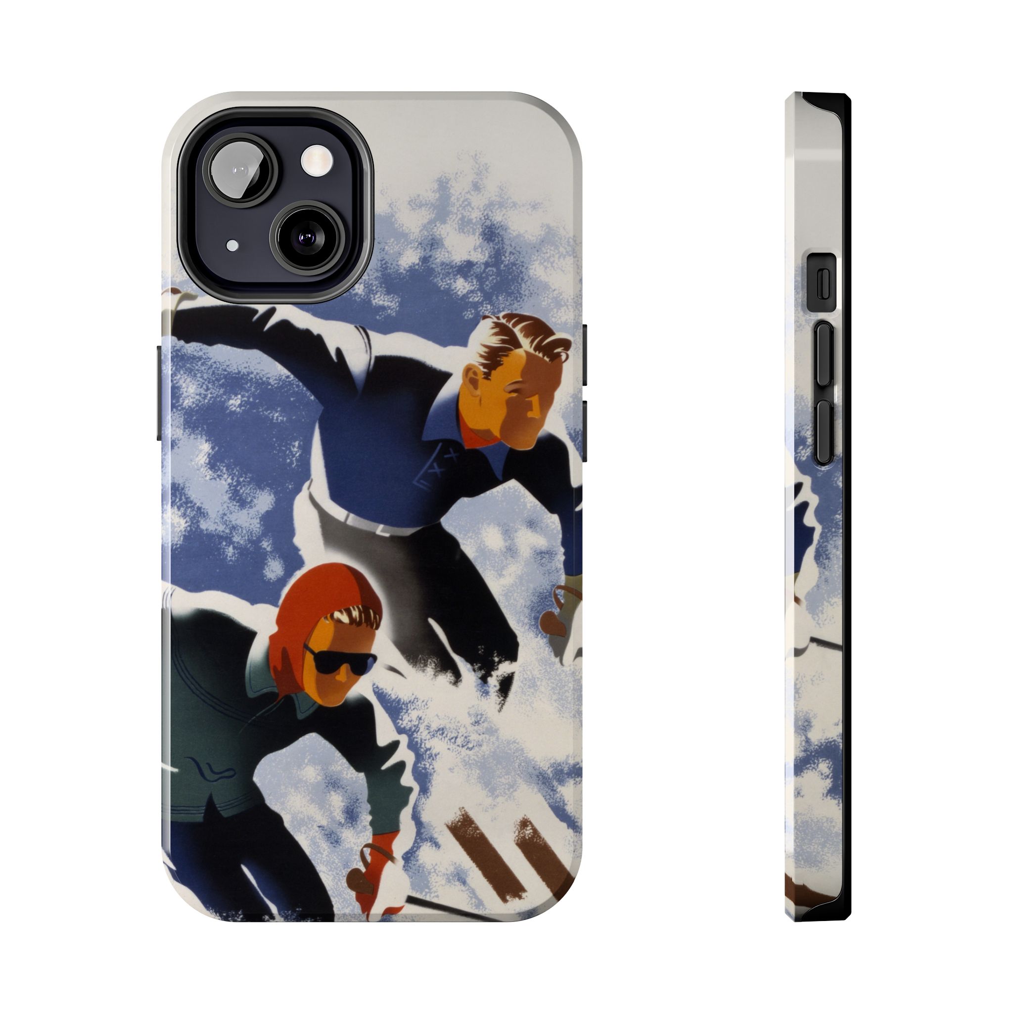 1940s Skiers Phone Case - Image 29