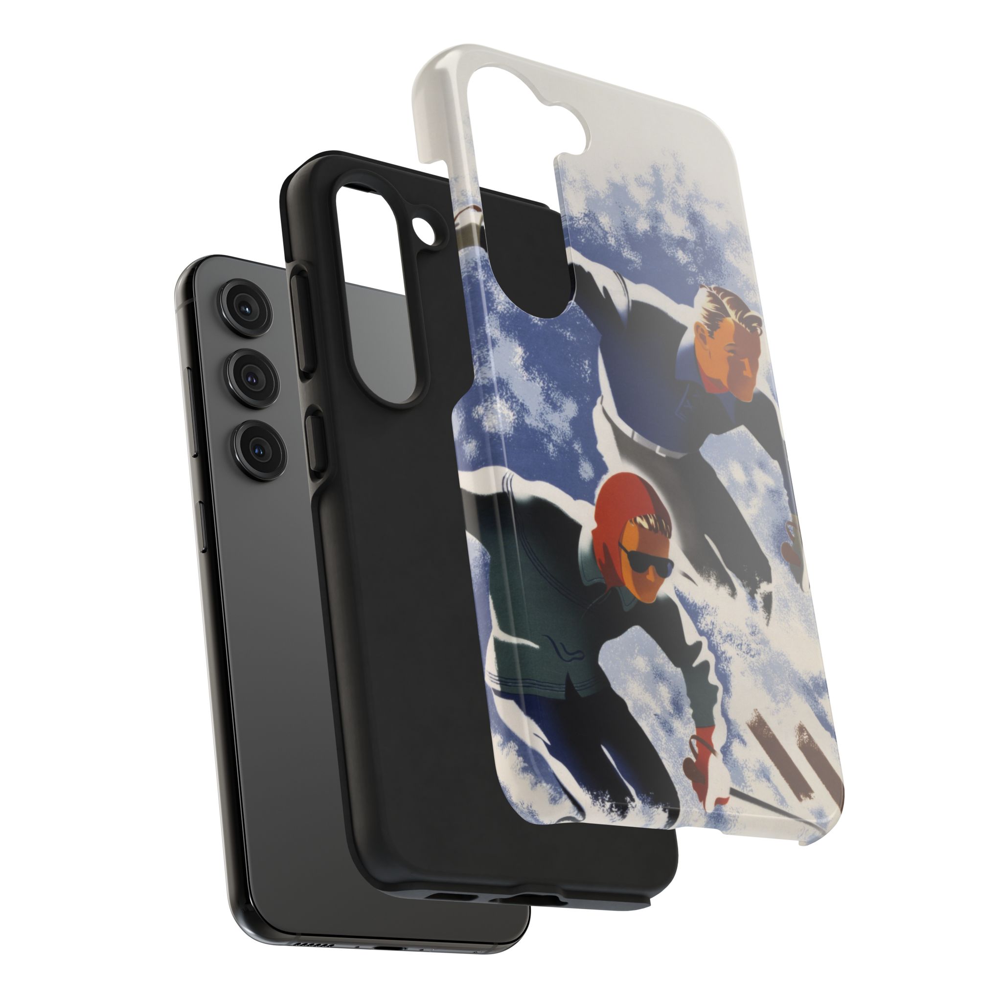 1940s Skiers Phone Case - Image 88