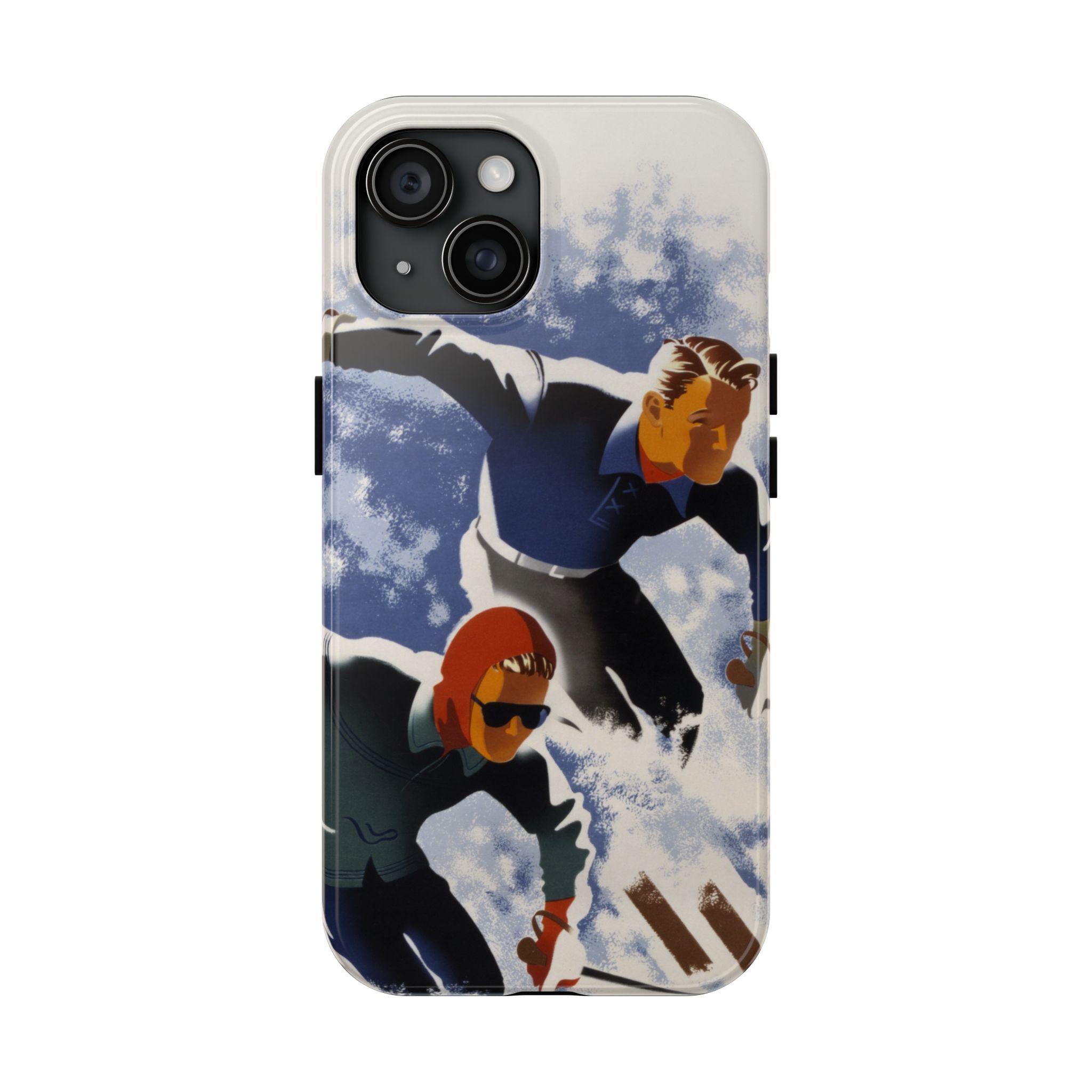 1940s Skiers Phone Case - Image 53